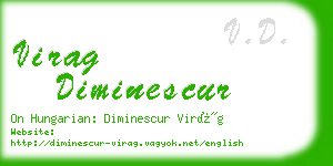 virag diminescur business card
